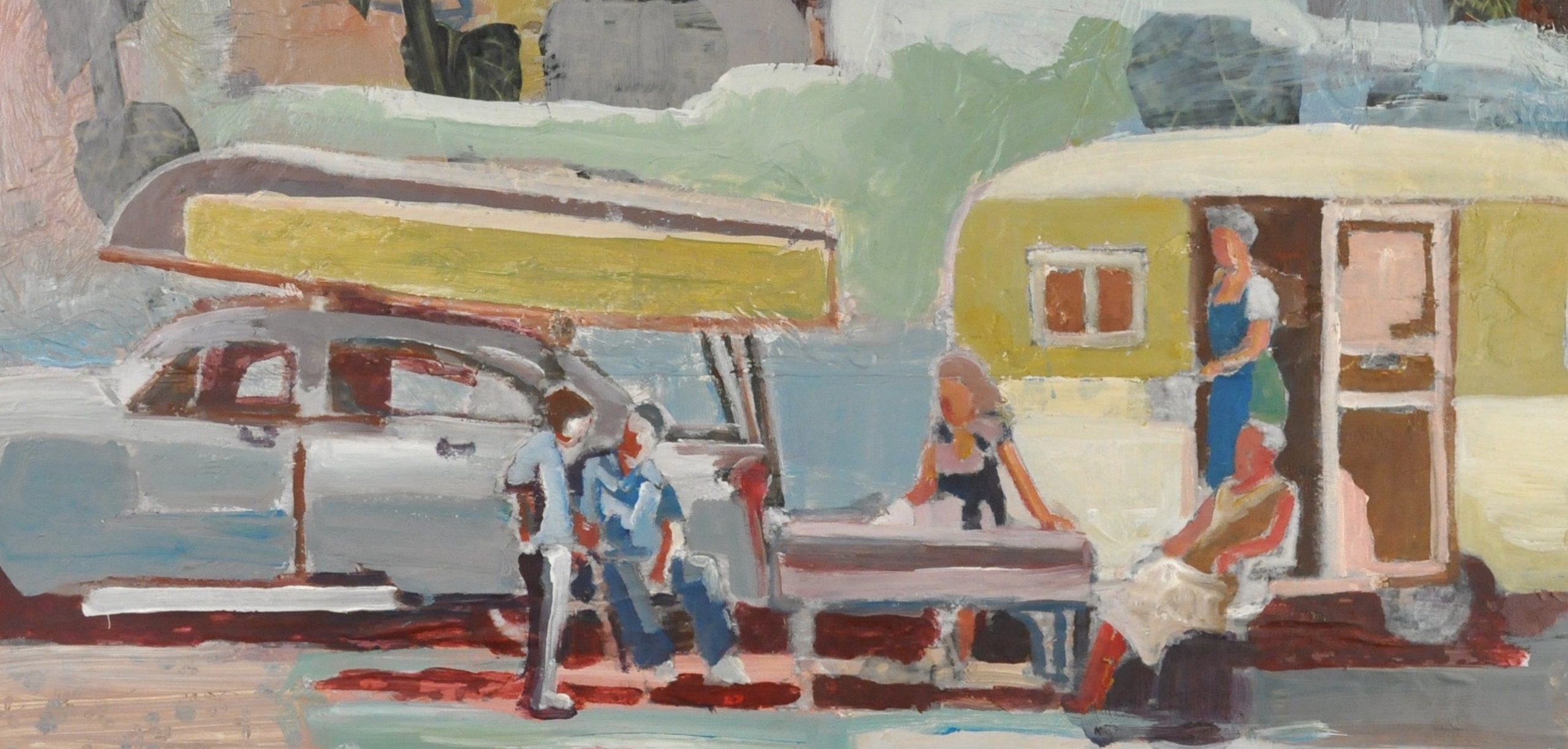 why art is important because it reminds you of escape. With a vintage camper, this pieces reminds you of escape.