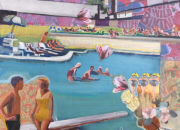 Pool time with several figures